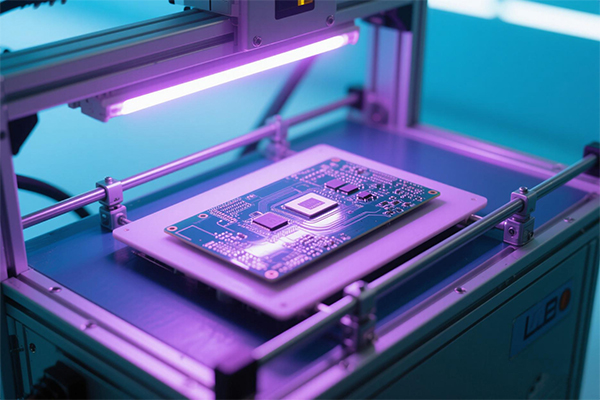 UV LED kullanarak ince desenli PCB kürleme